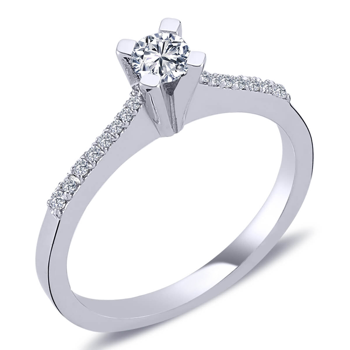 Total 0.27 Carat Diamond Solitaire Ring