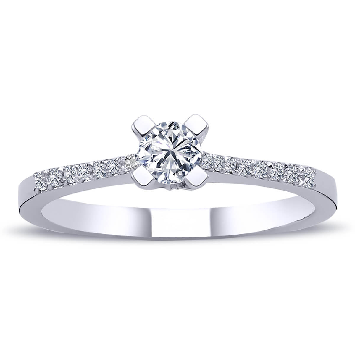Total 0.27 Carat Diamond Solitaire Ring