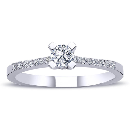 Total 0.27 Carat Diamond Solitaire Ring