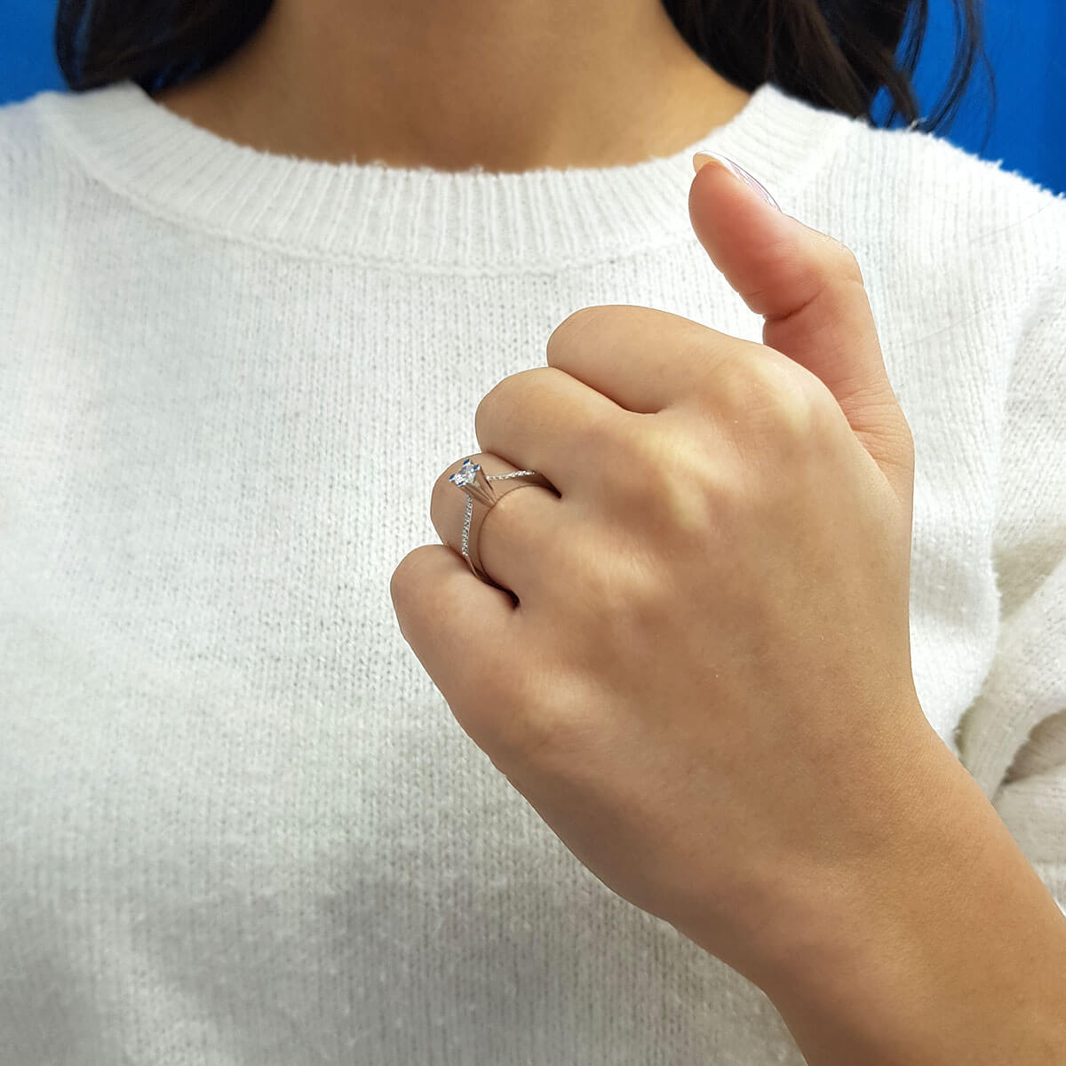 Total 0.27 Carat Diamond Solitaire Ring