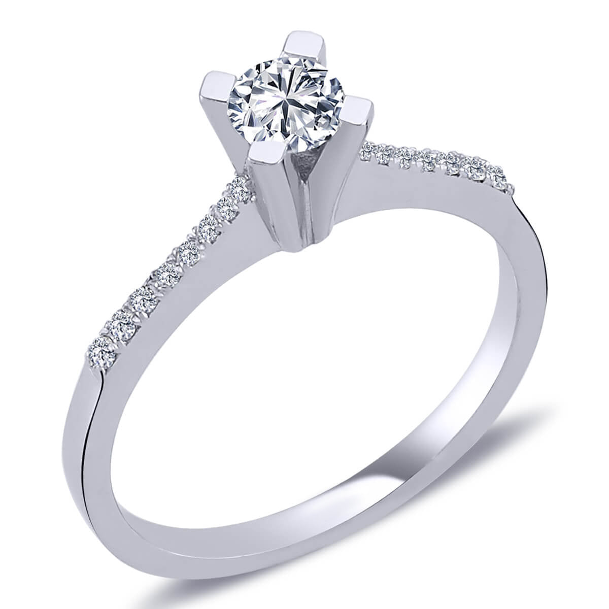 Total 0.35 Carat Diamond Solitaire Ring