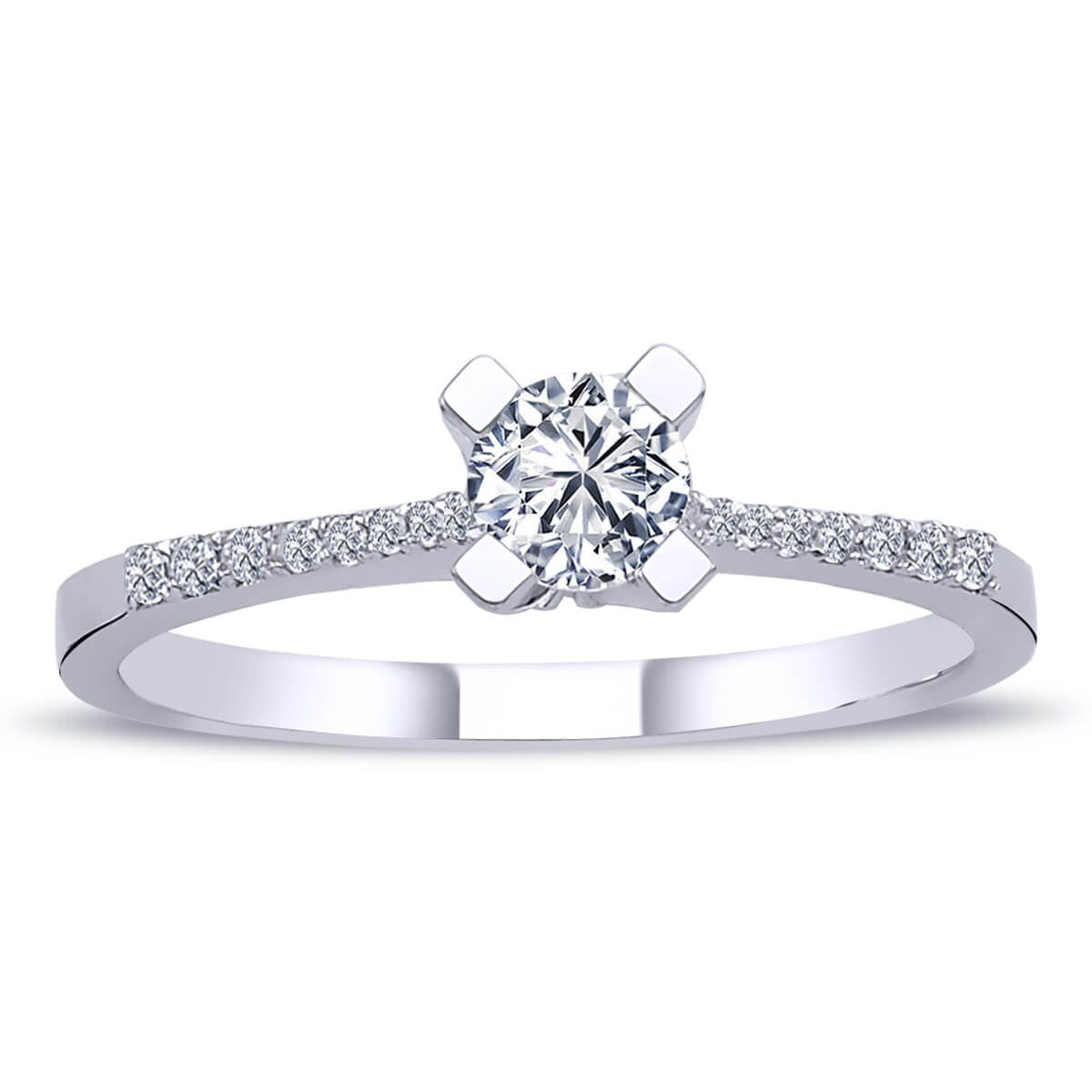 Total 0.35 Carat Diamond Solitaire Ring