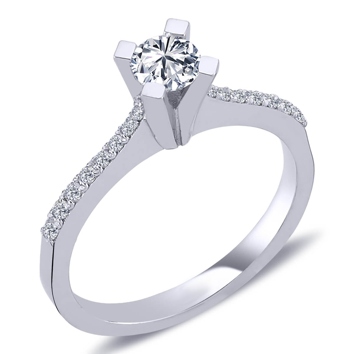 Total 0.44 Carat Diamond Solitaire Ring