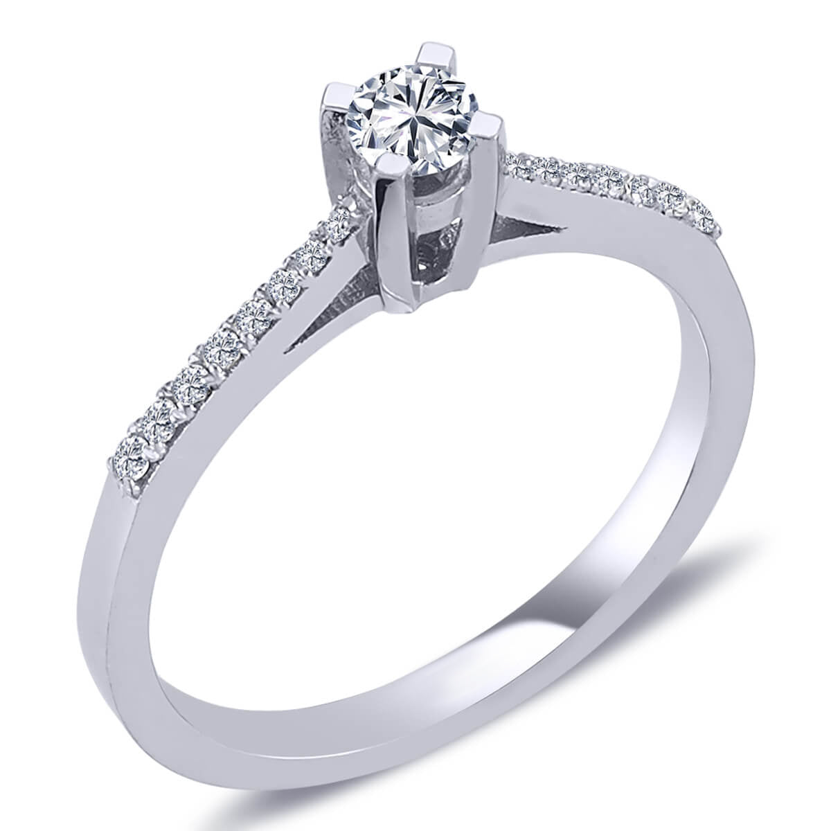 Total 0.25 Carat Diamond Solitaire Ring