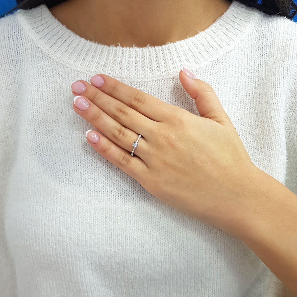 Total 0.25 Carat Diamond Solitaire Ring