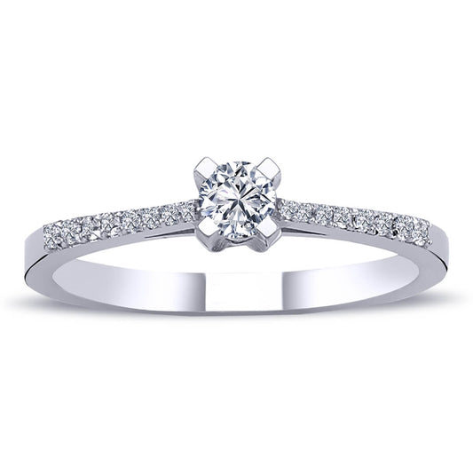 Total 0.25 Carat Diamond Solitaire Ring