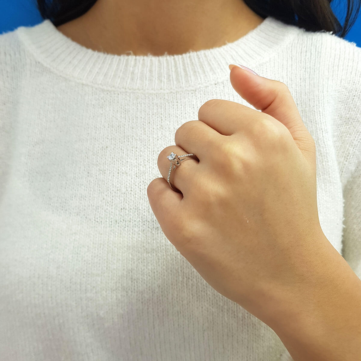 Total 0.25 Carat Diamond Solitaire Ring