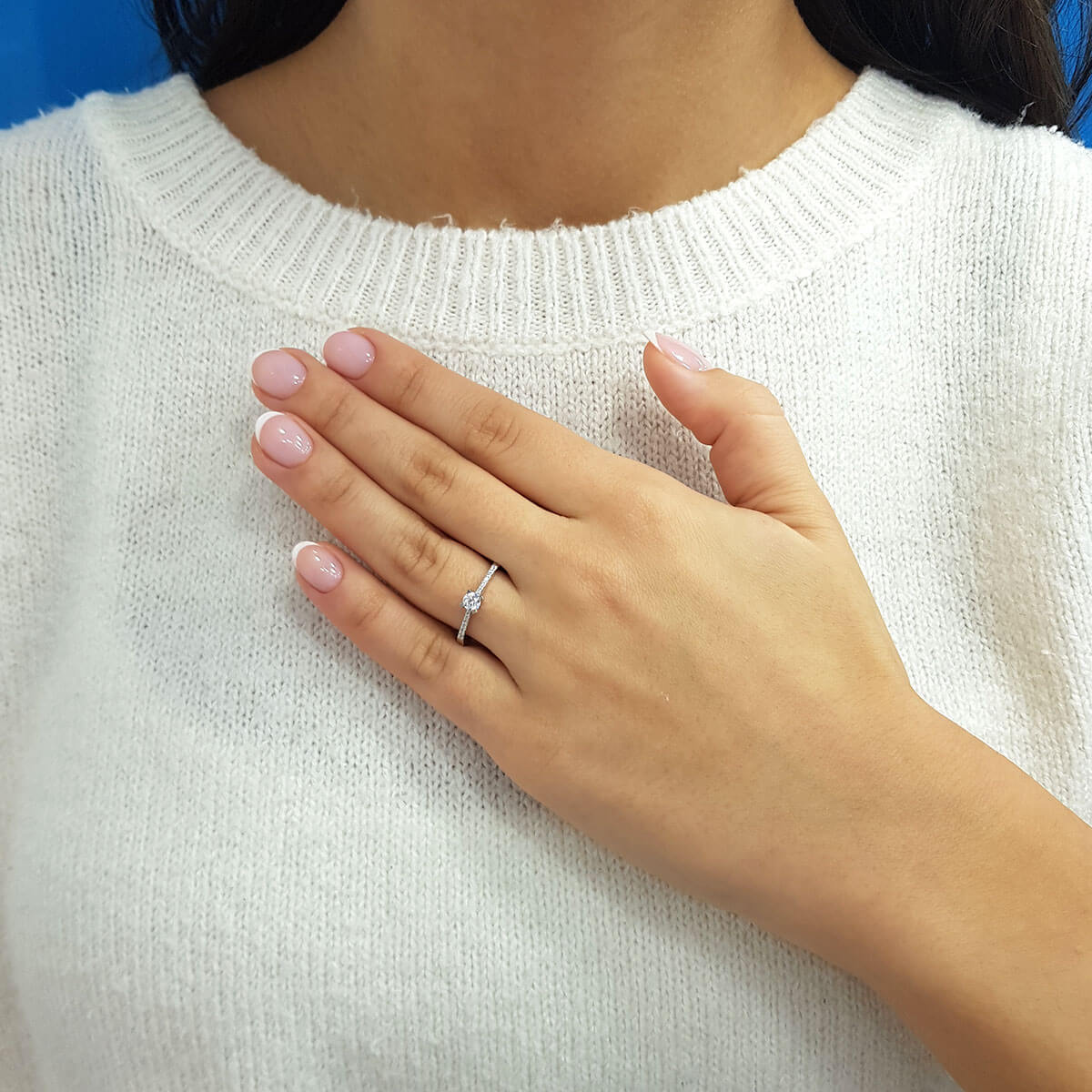 Total 0.28 Carat Diamond Solitaire Ring