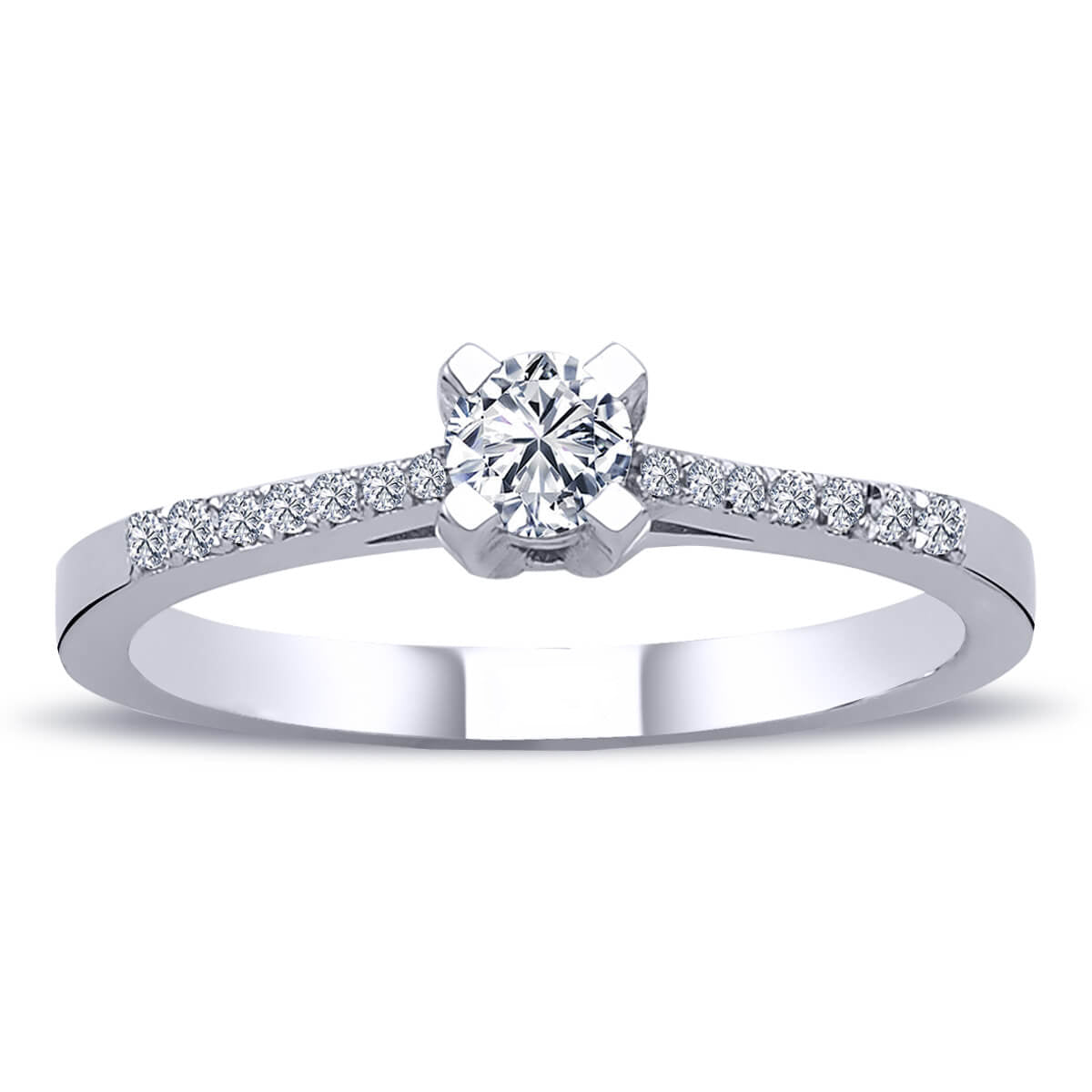 Total 0.28 Carat Diamond Solitaire Ring