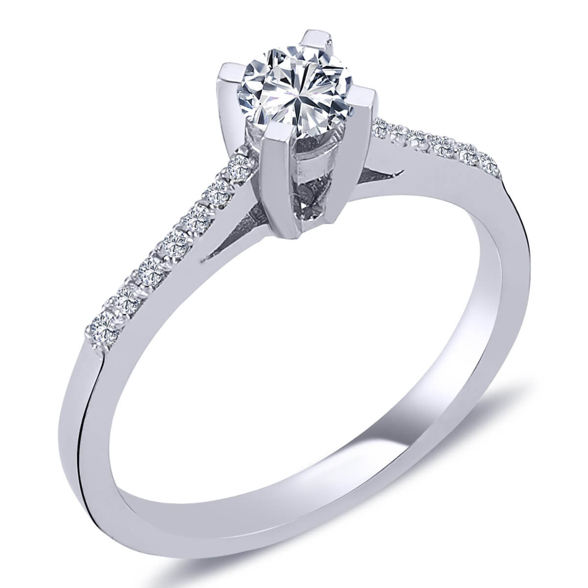 Total 0.41 Carat Diamond Solitaire Ring