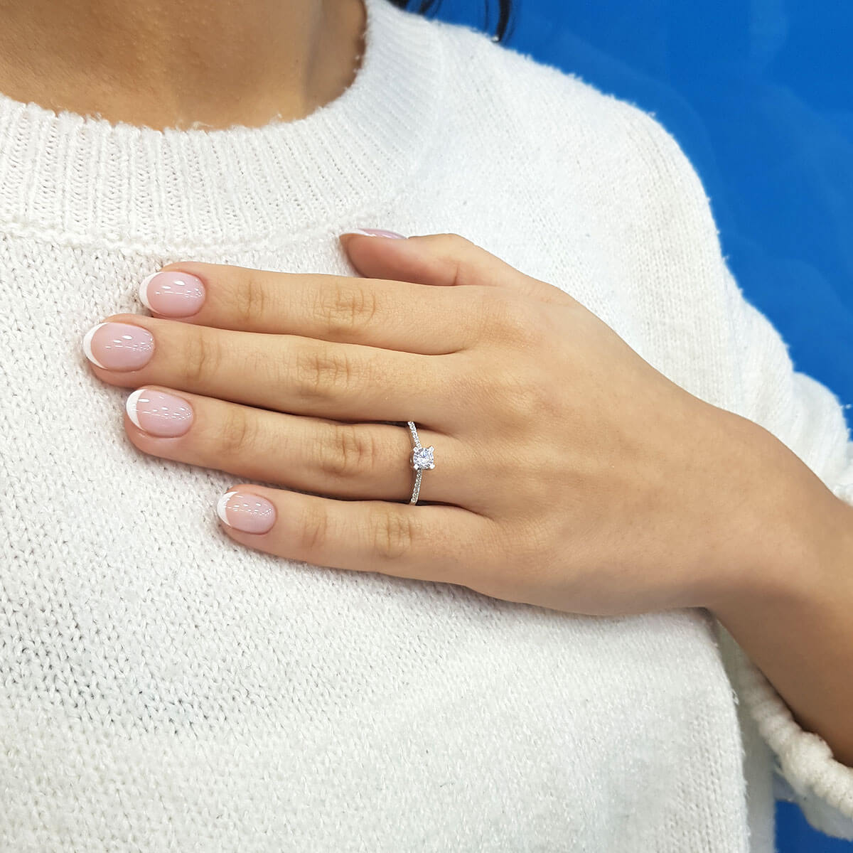 Total 0.41 Carat Diamond Solitaire Ring