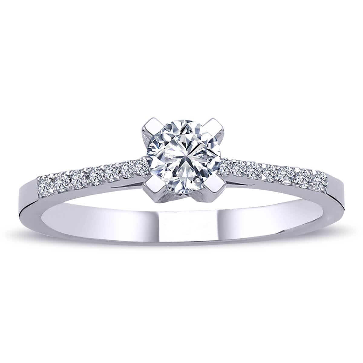 Total 0.41 Carat Diamond Solitaire Ring
