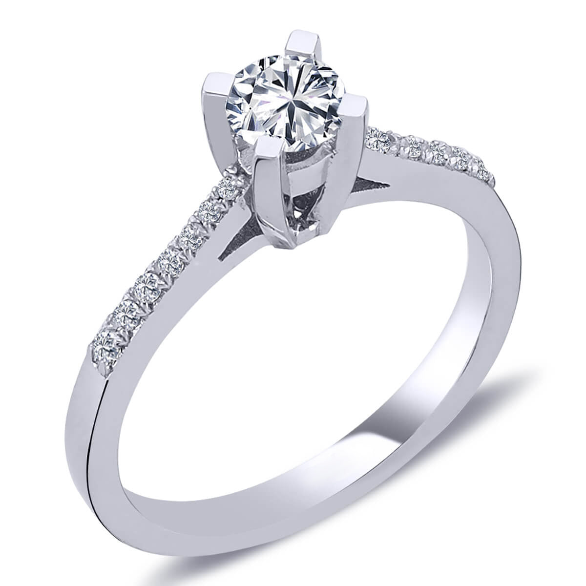 Total 0.49 Carat Diamond Solitaire Ring