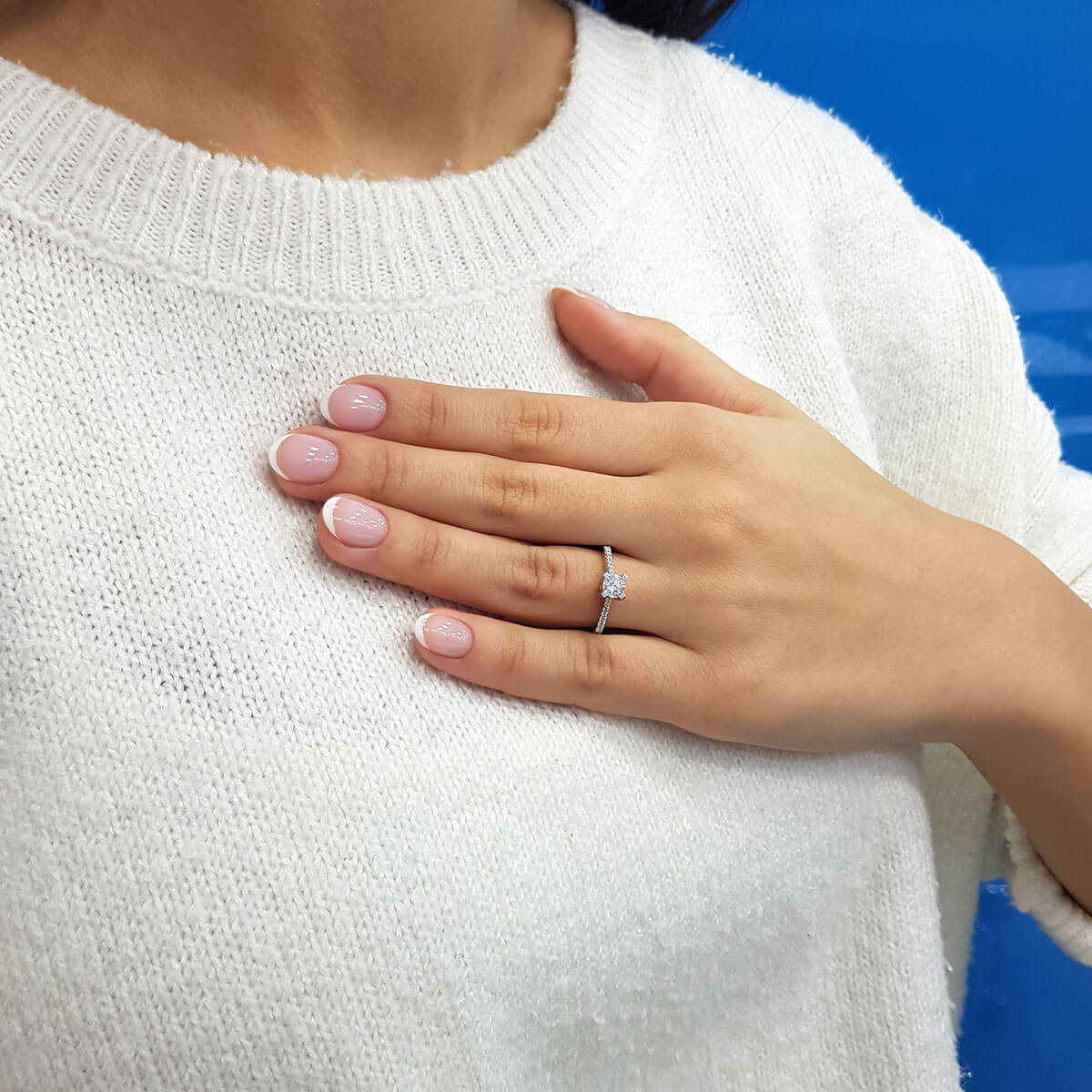 Total 0.49 Carat Diamond Solitaire Ring