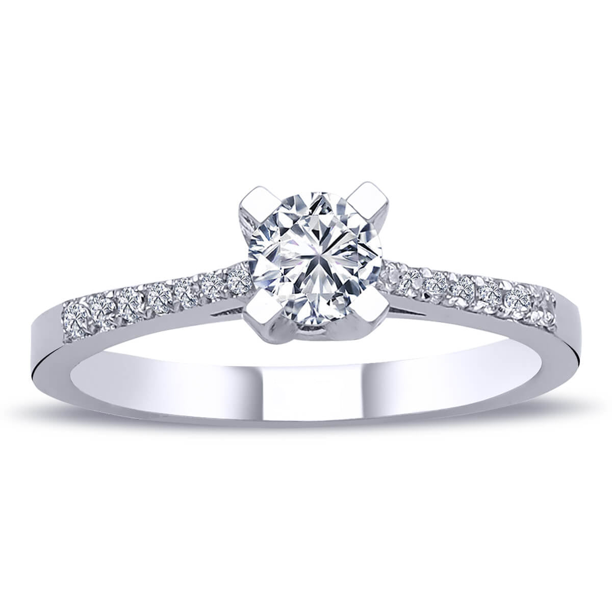 Total 0.49 Carat Diamond Solitaire Ring