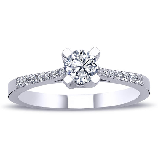 Total 0.49 Carat Diamond Solitaire Ring