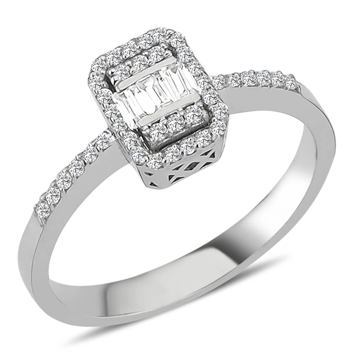 0.24 Carat Baguette Diamond Ring