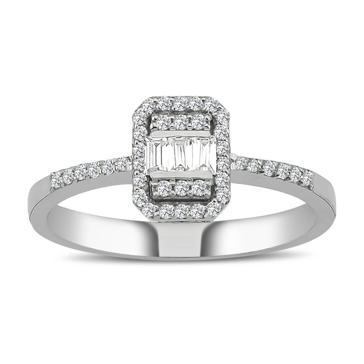0.24 Carat Baguette Diamond Ring