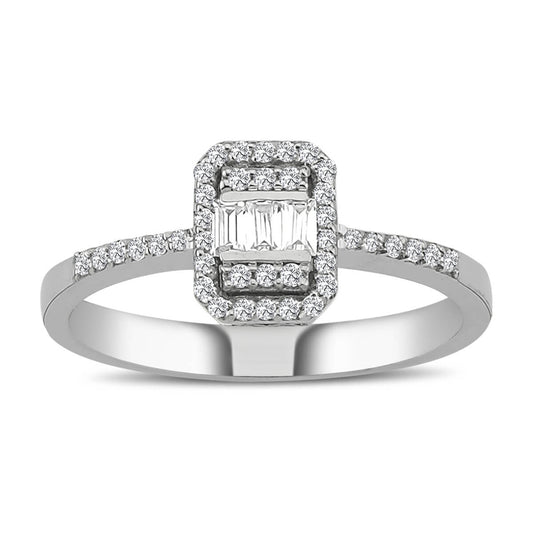 0.24 Carat Baguette Diamond Ring