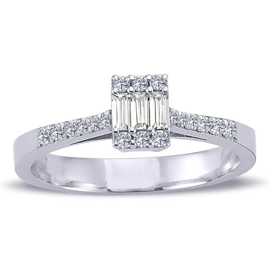 0.27 Carat Baguette Diamond Ring