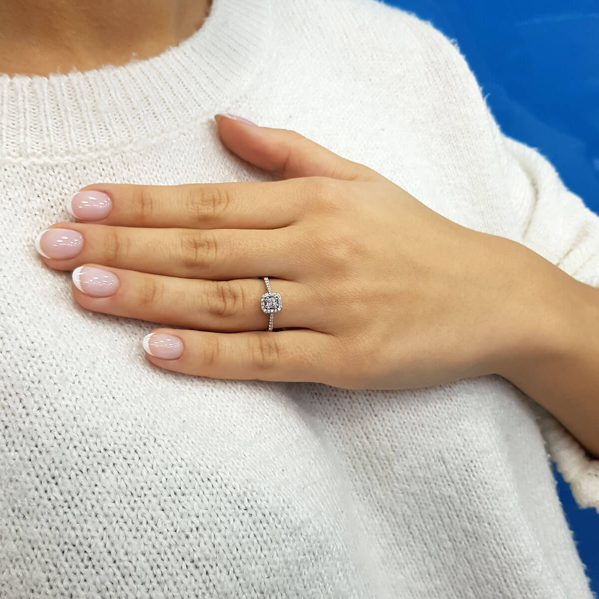 Total 0.30 Carat Princess Cut Solitaire Ring