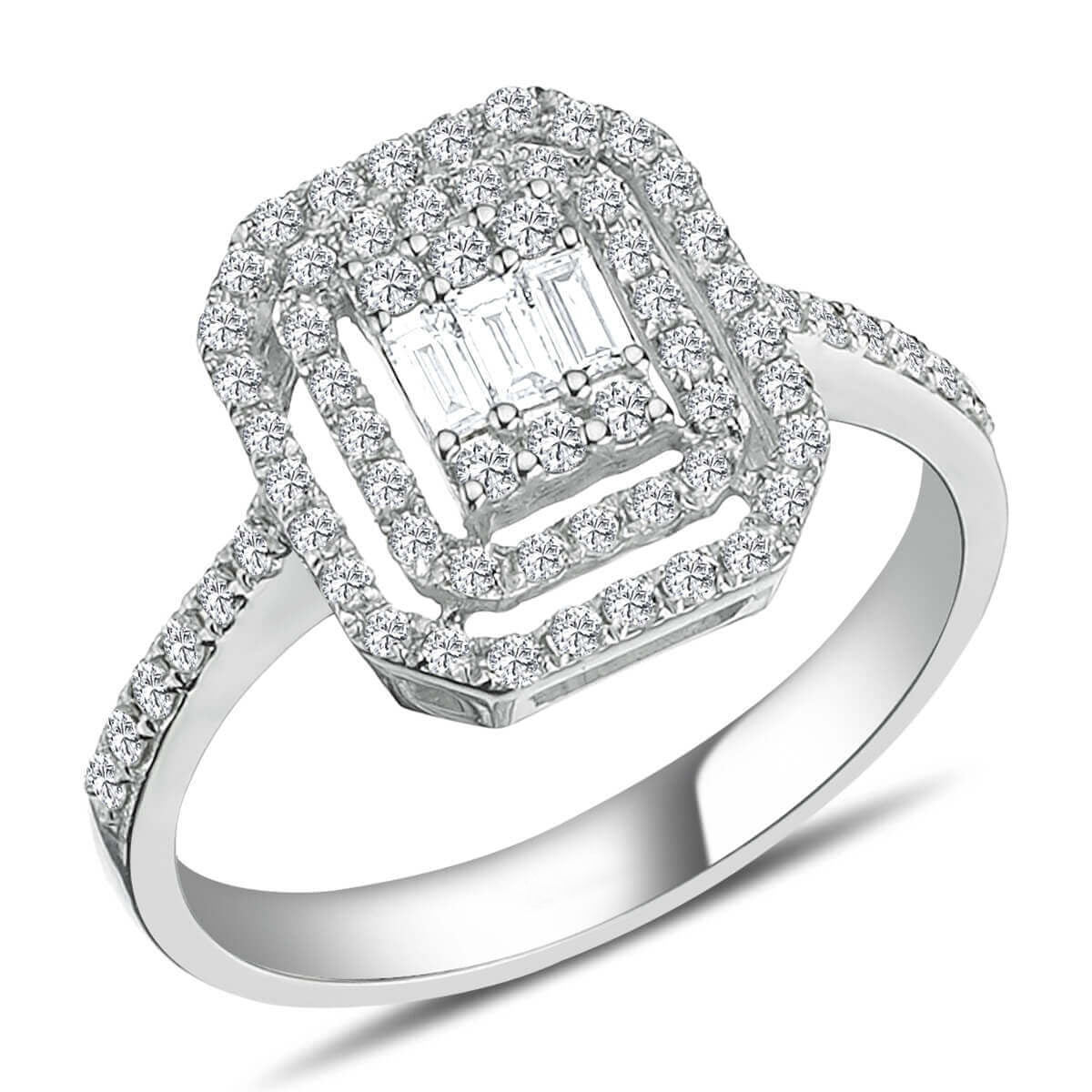 0.48 Carat Baguette Diamond Ring