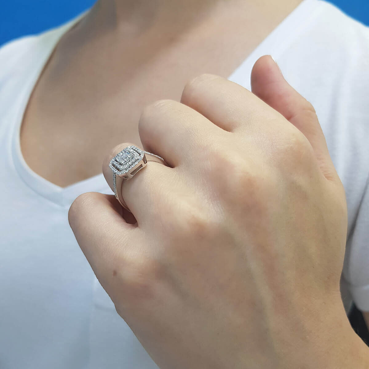 0.48 Carat Baguette Diamond Ring