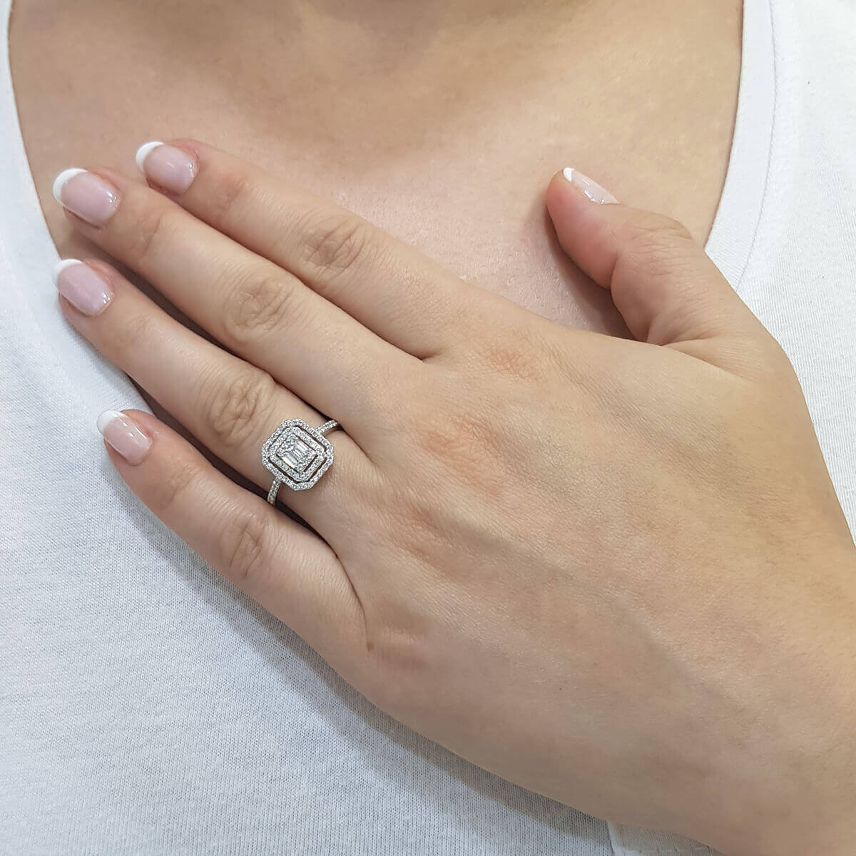 0.48 Carat Baguette Diamond Ring