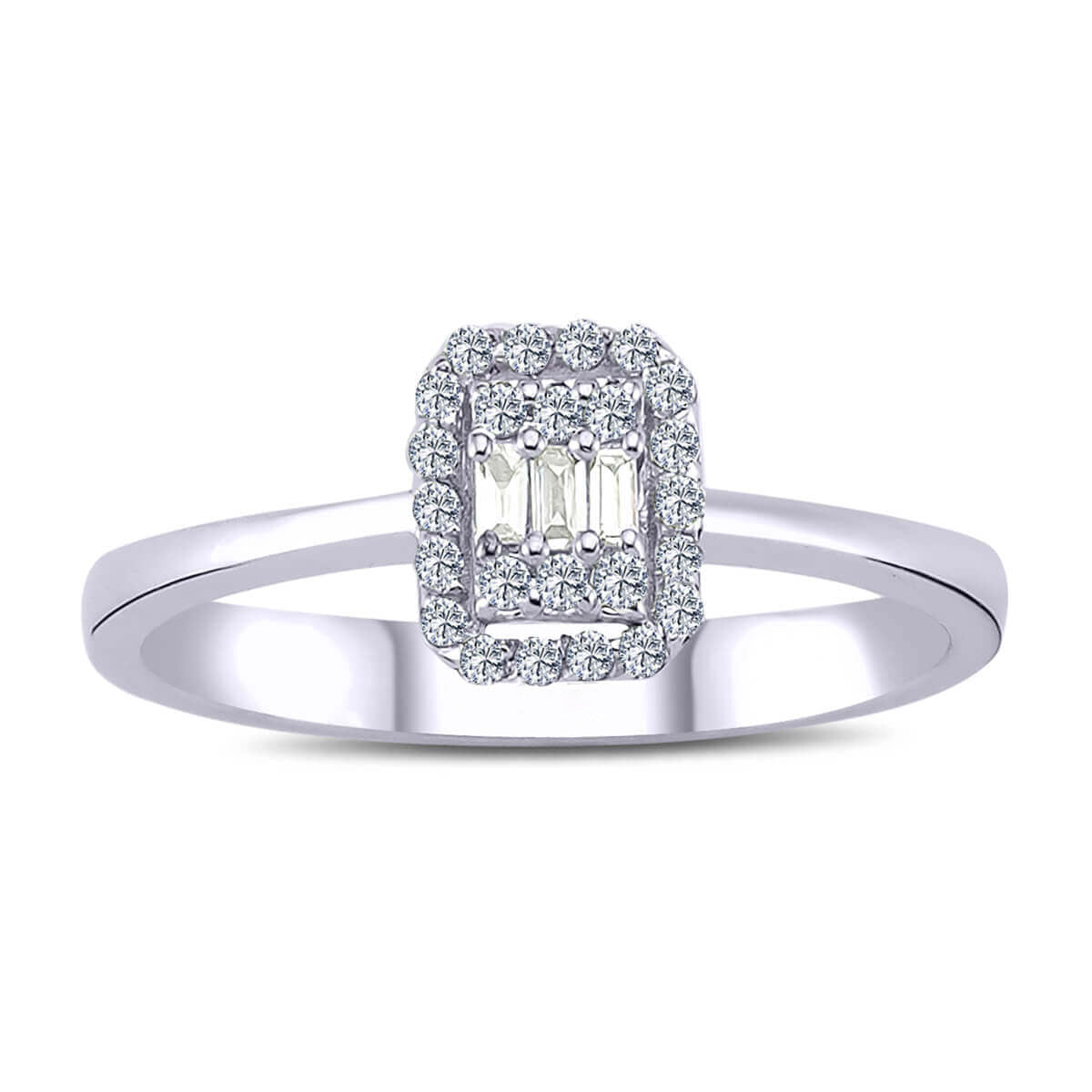 0.14 Carat Baguette Diamond Ring