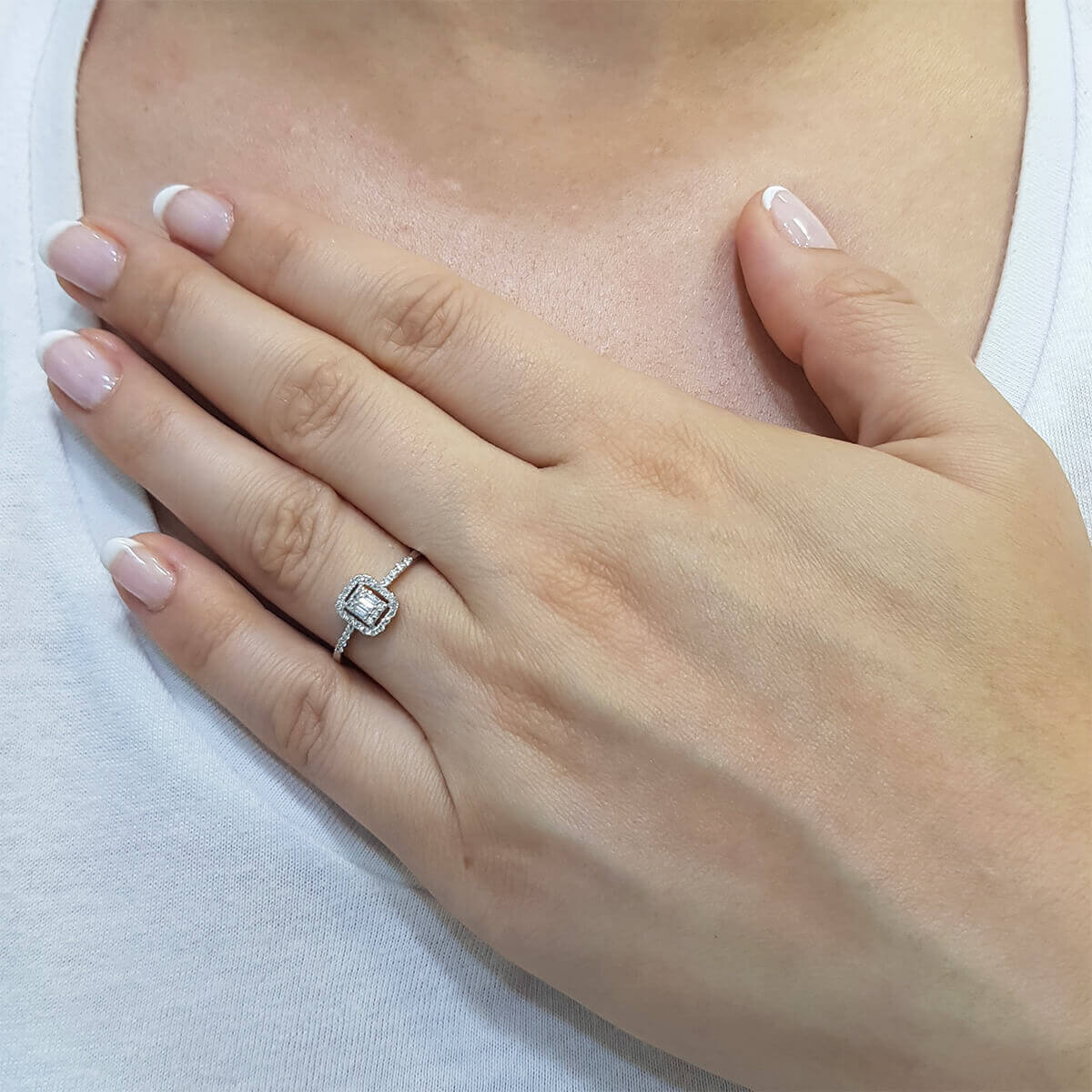 0.20 Carat Baguette Diamond Ring