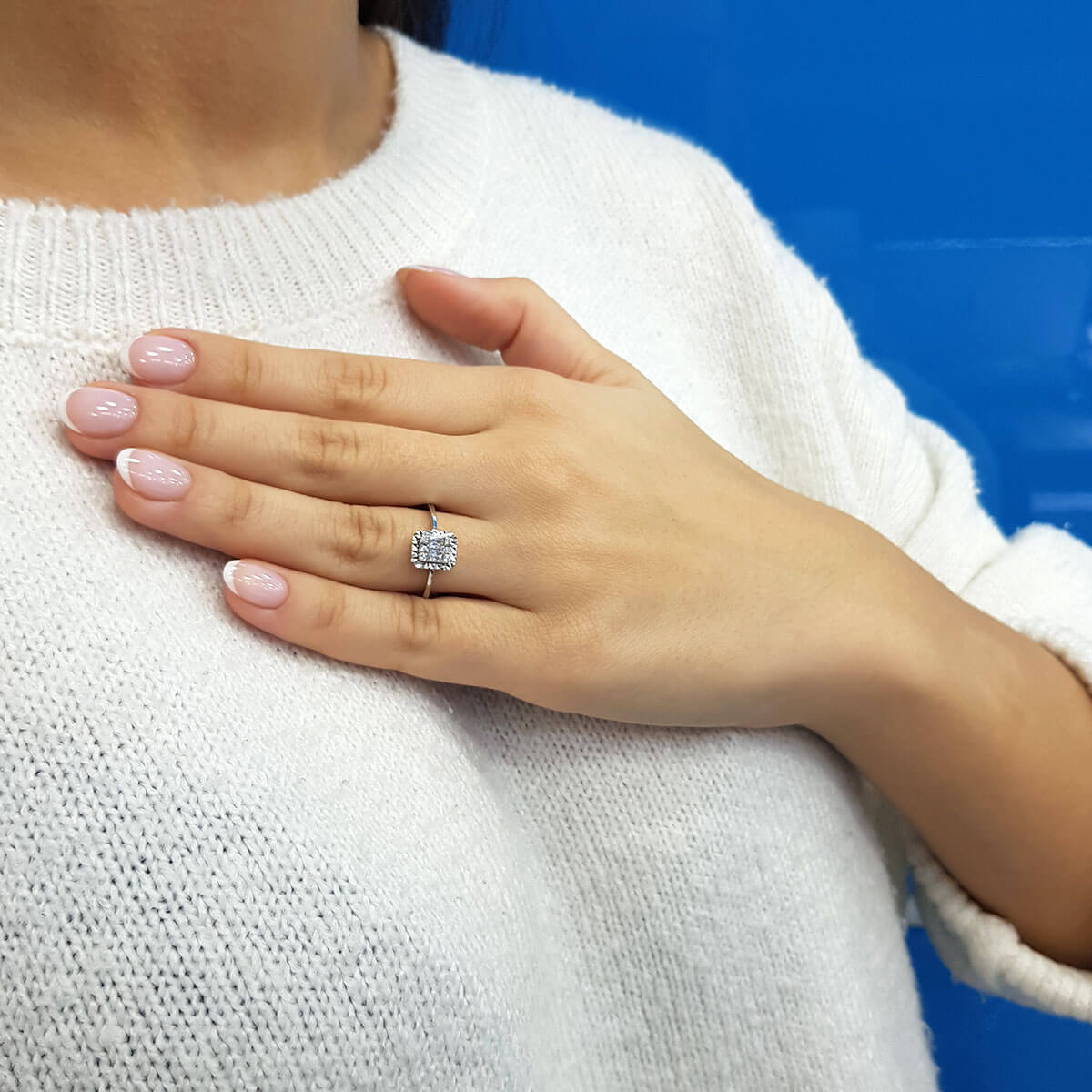 0.18 Carat Baguette Diamond Ring