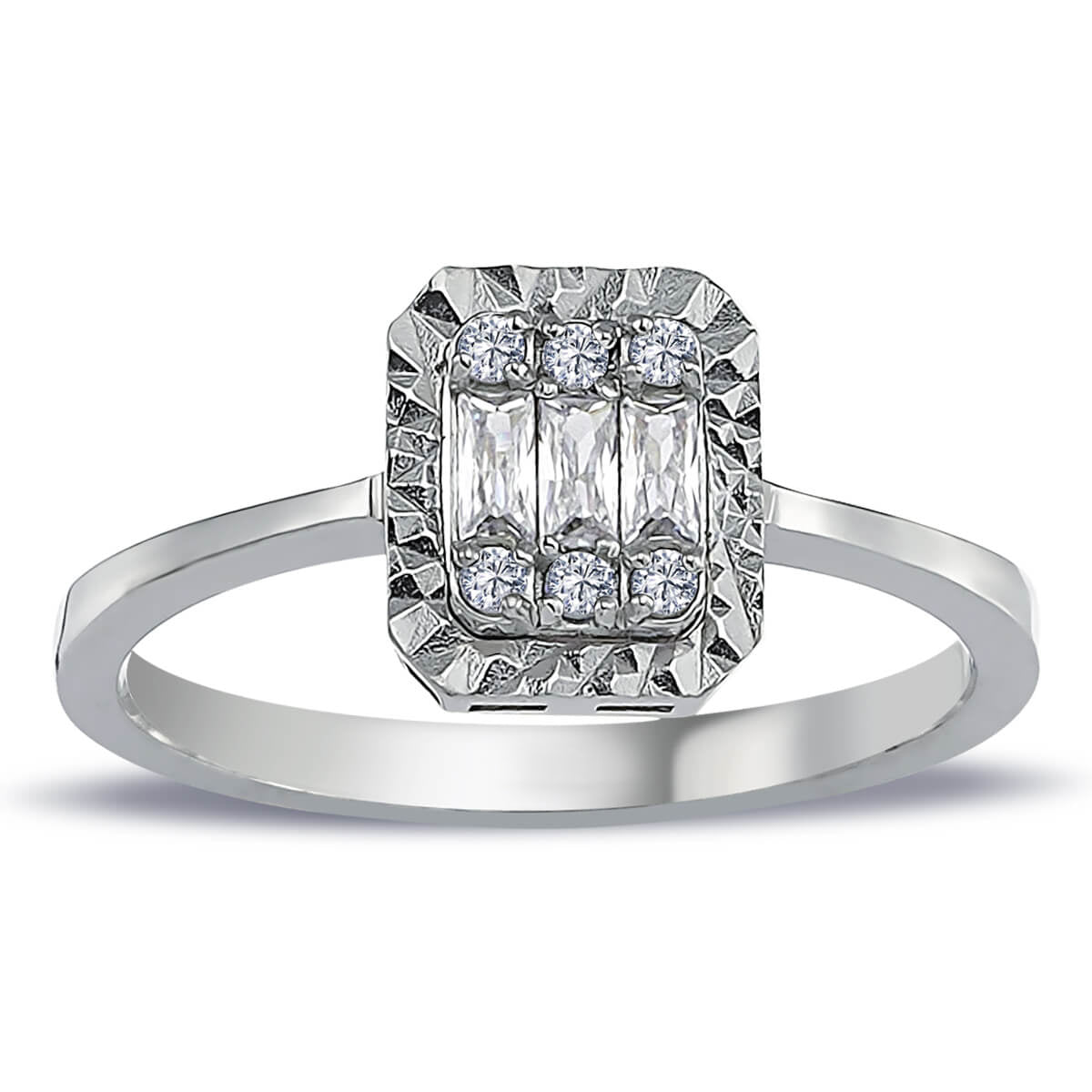 0.18 Carat Baguette Diamond Ring