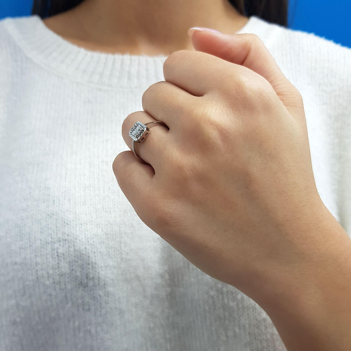 0.18 Carat Baguette Diamond Ring