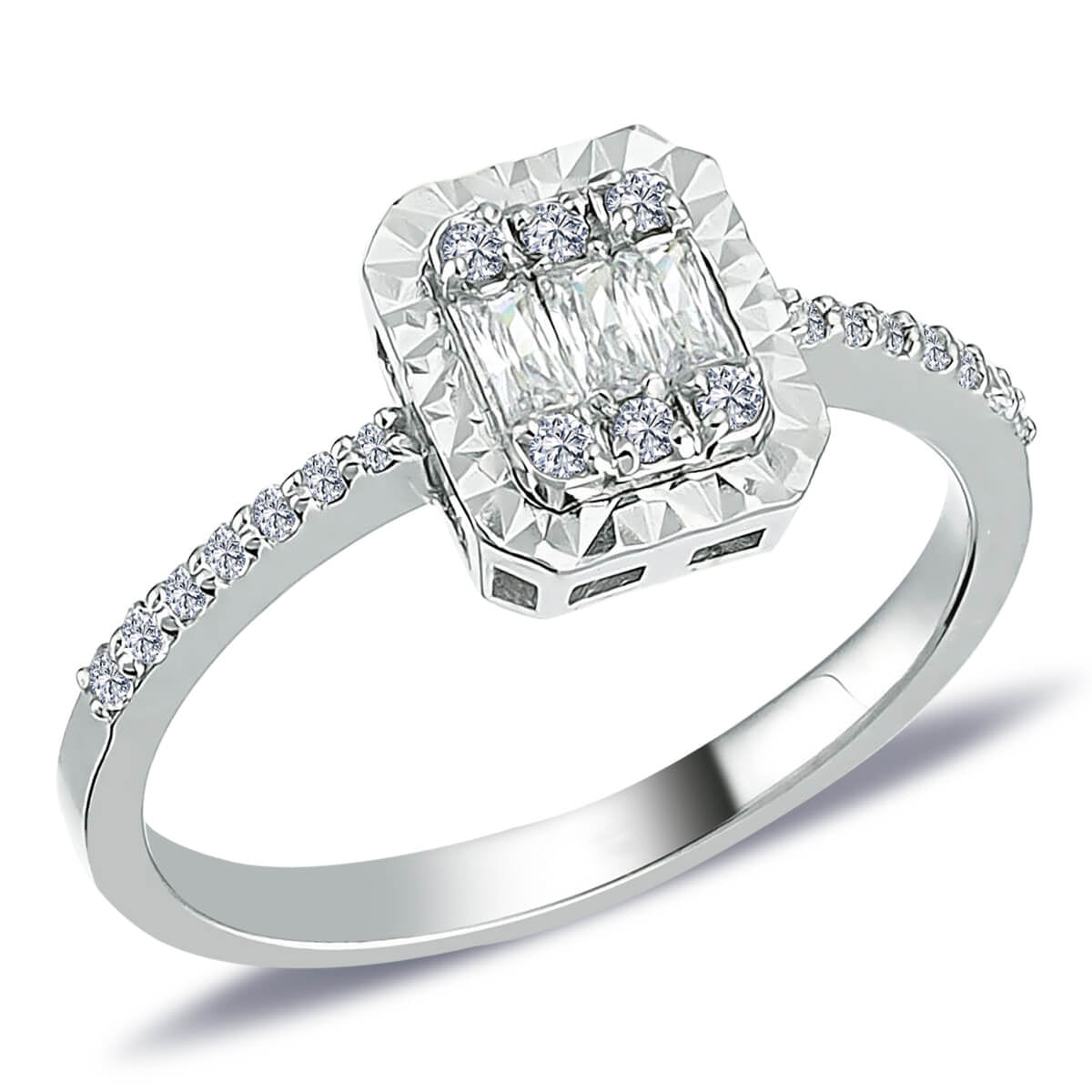 0.26 Carat Baguette Diamond Ring