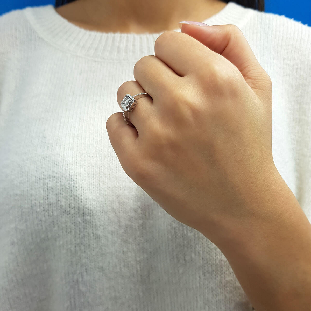 0.26 Carat Baguette Diamond Ring