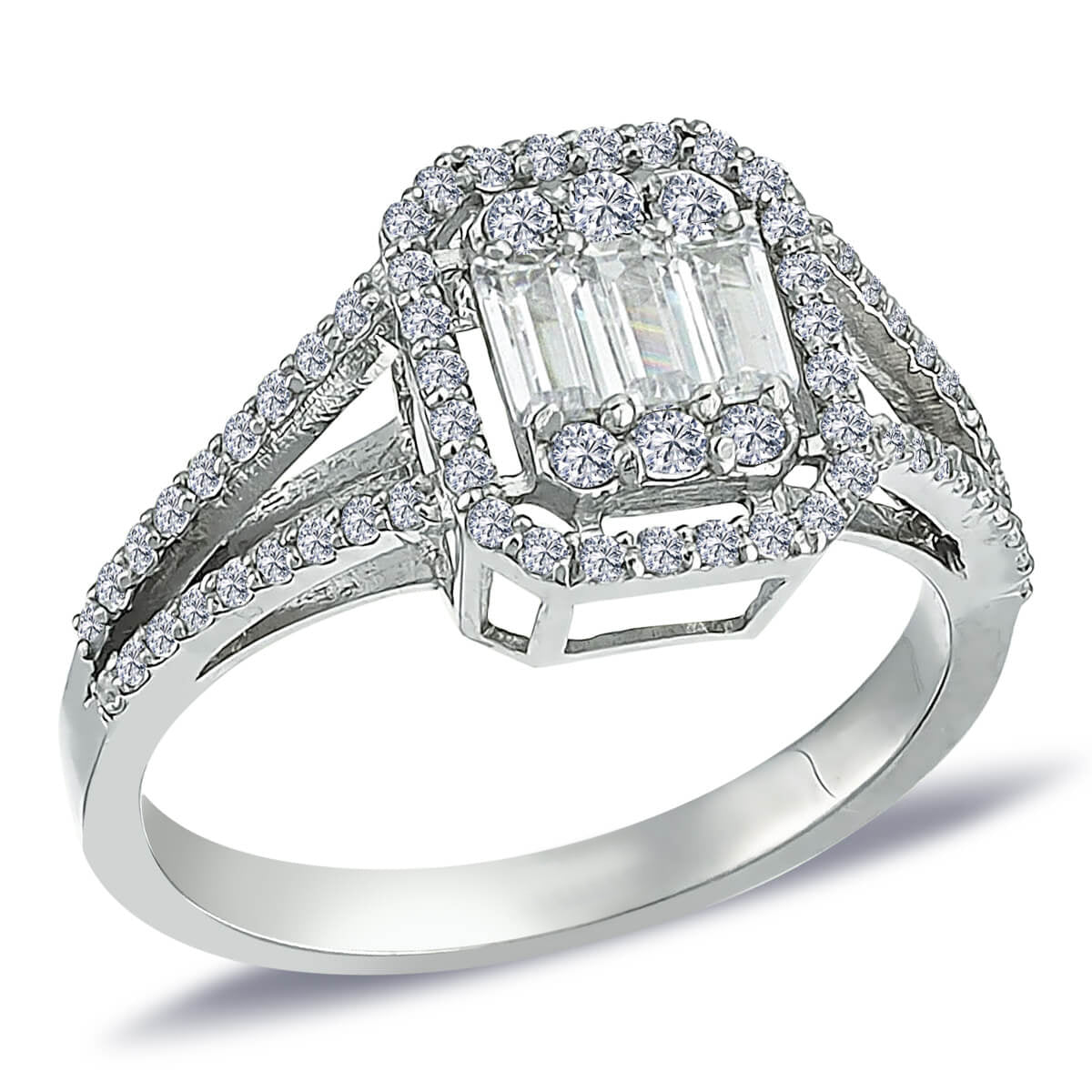 0.62 Carat Baguette Diamond Ring