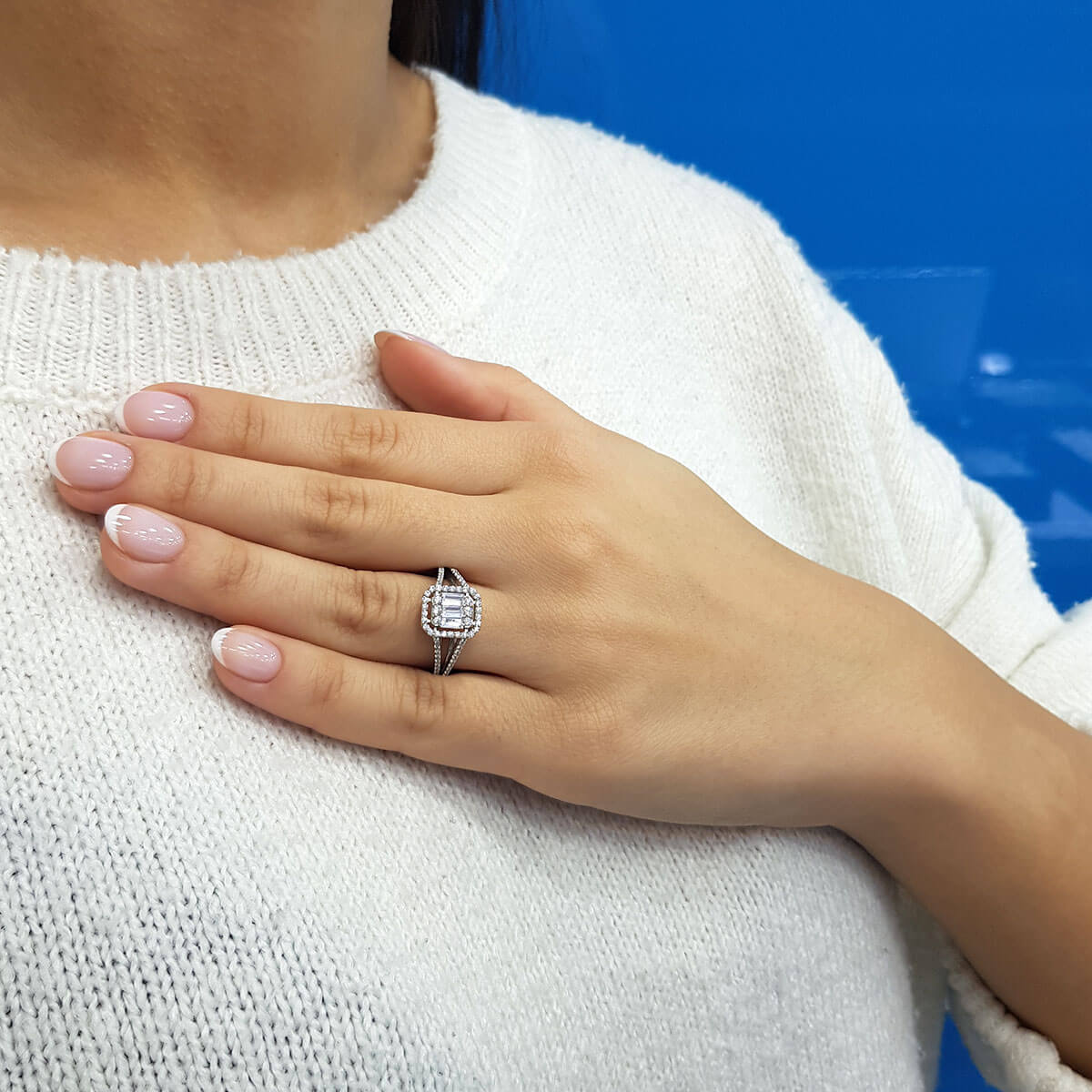 0.62 Carat Baguette Diamond Ring