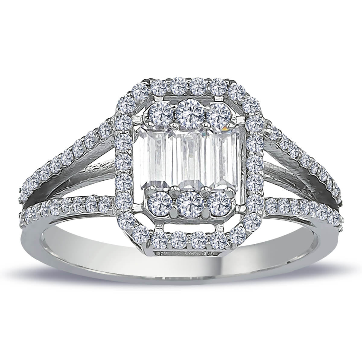 0.62 Carat Baguette Diamond Ring
