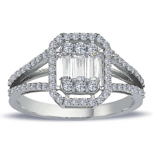 0.62 Carat Baguette Diamond Ring