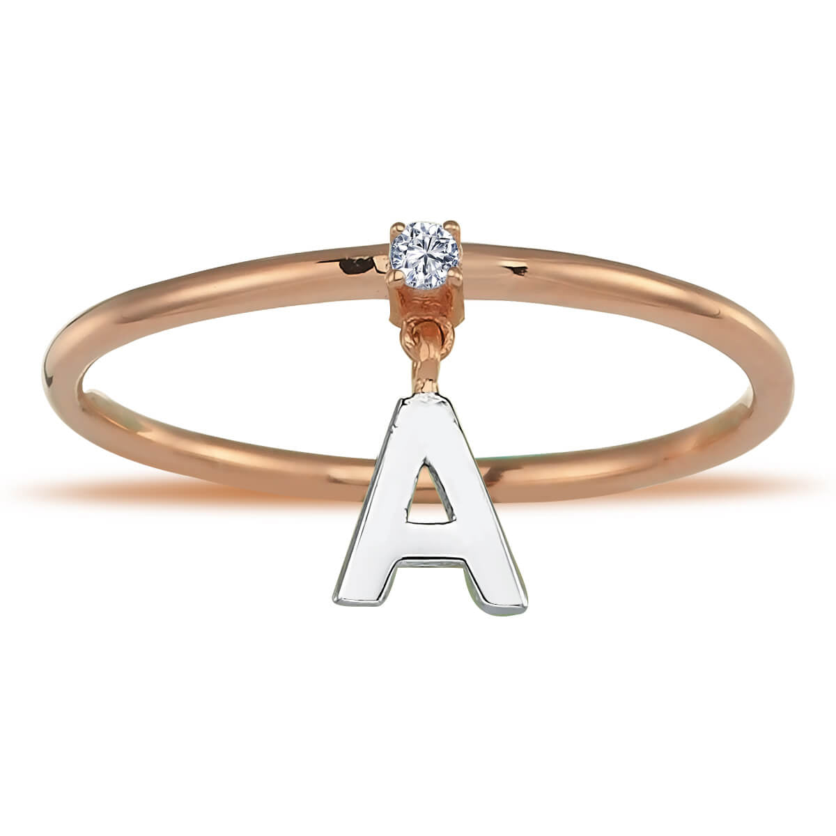Diamond Letter Ring (All Letters)
