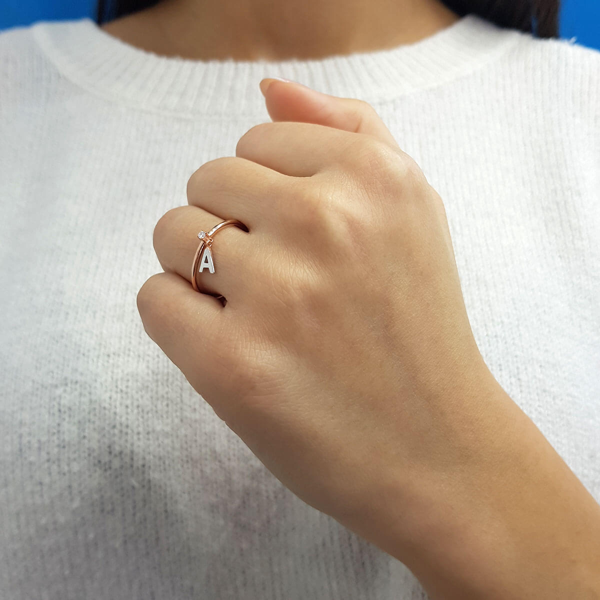 Diamond Letter Ring (All Letters)