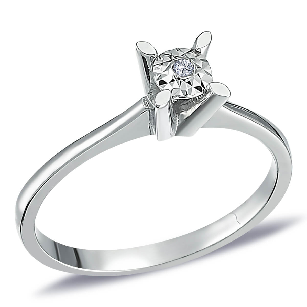 0.20 Carat Effect Diamond Solitaire Ring