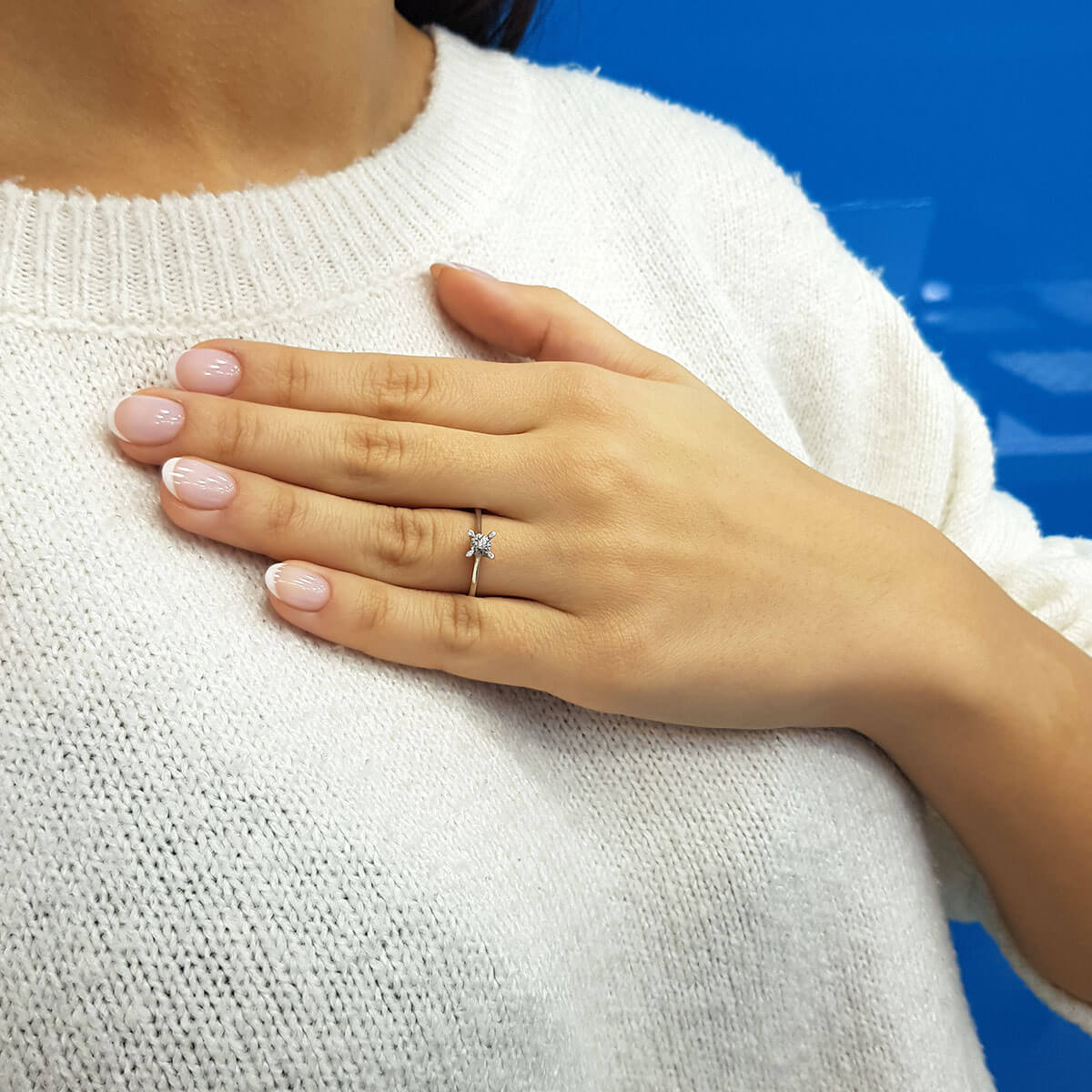 0.20 Carat Effect Diamond Solitaire Ring