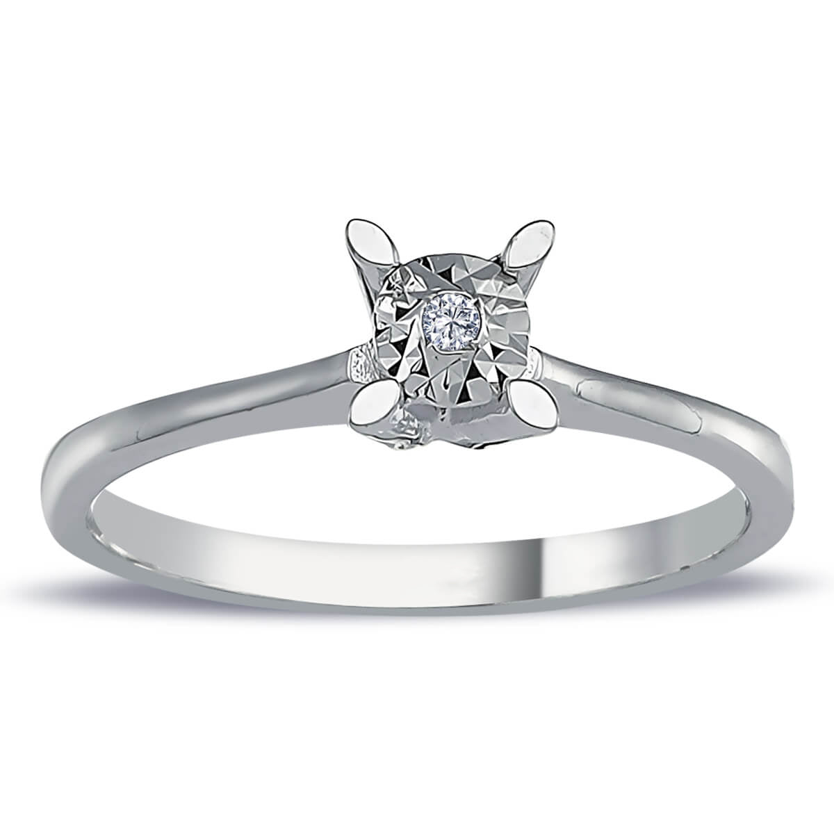 0.20 Carat Effect Diamond Solitaire Ring