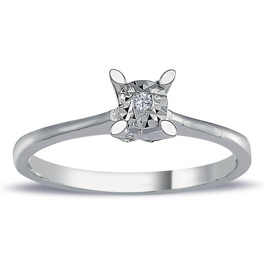 0.20 Carat Effect Diamond Solitaire Ring
