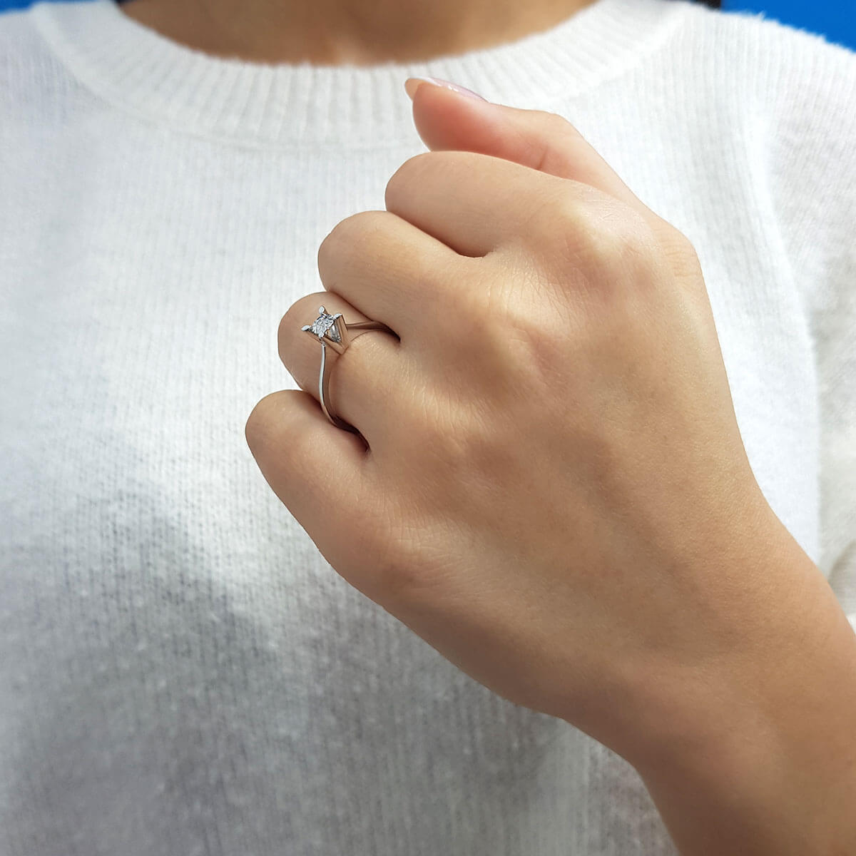 0.20 Carat Effect Diamond Solitaire Ring