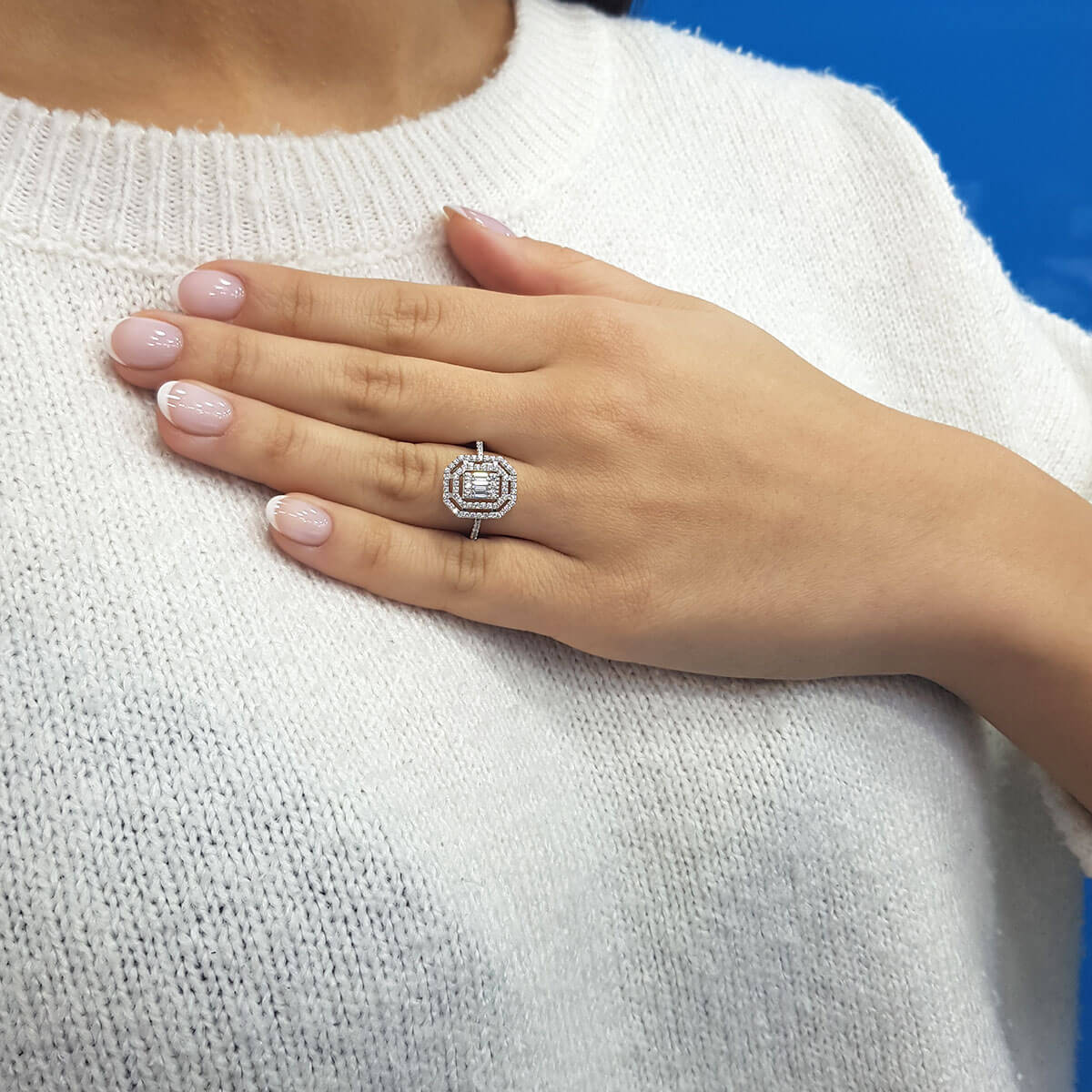 0.57 Carat Baguette Diamond Ring