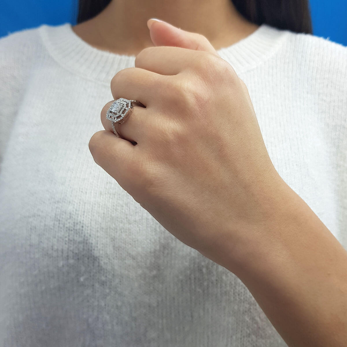 0.57 Carat Baguette Diamond Ring