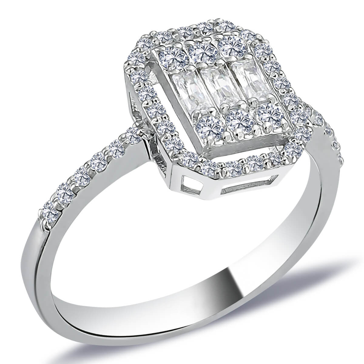 0.55 Carat Baguette Diamond Ring