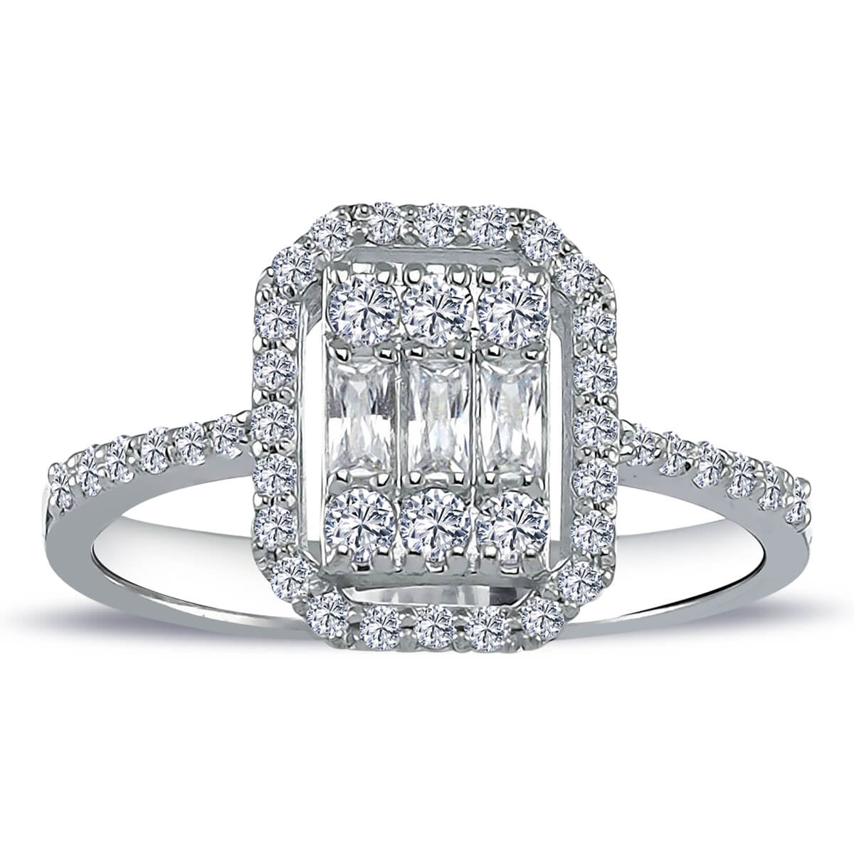 0.55 Carat Baguette Diamond Ring